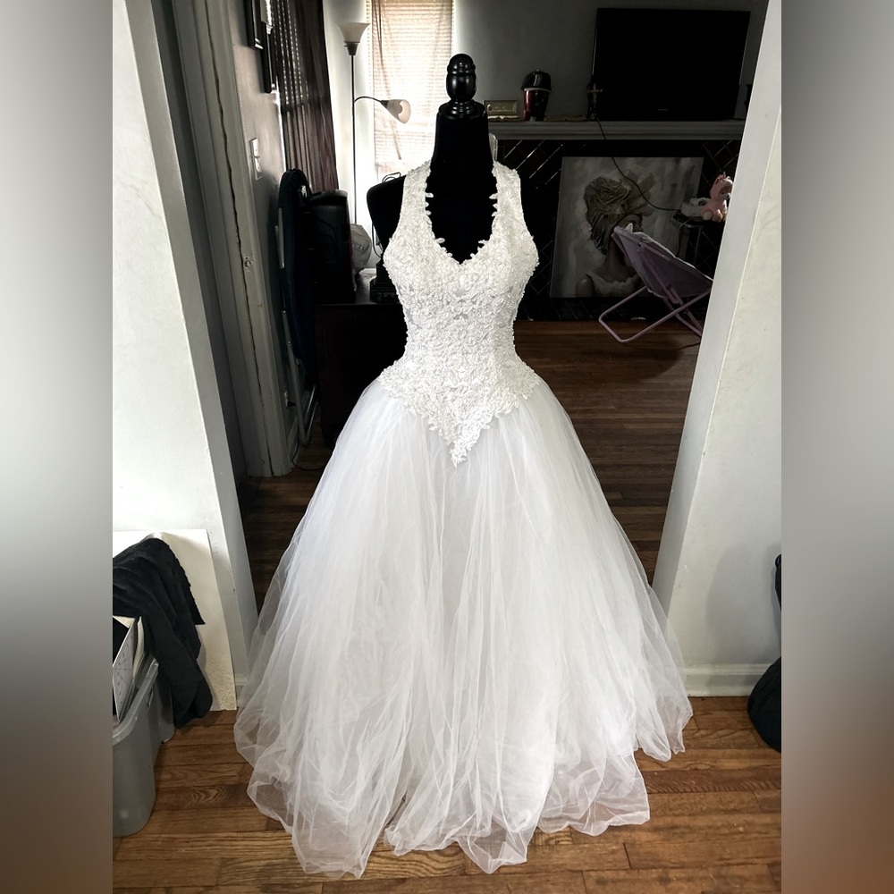 White wedding dress made by me